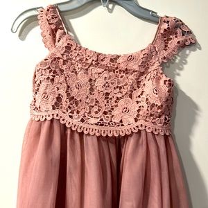 H&M Easter lace blush pink dress